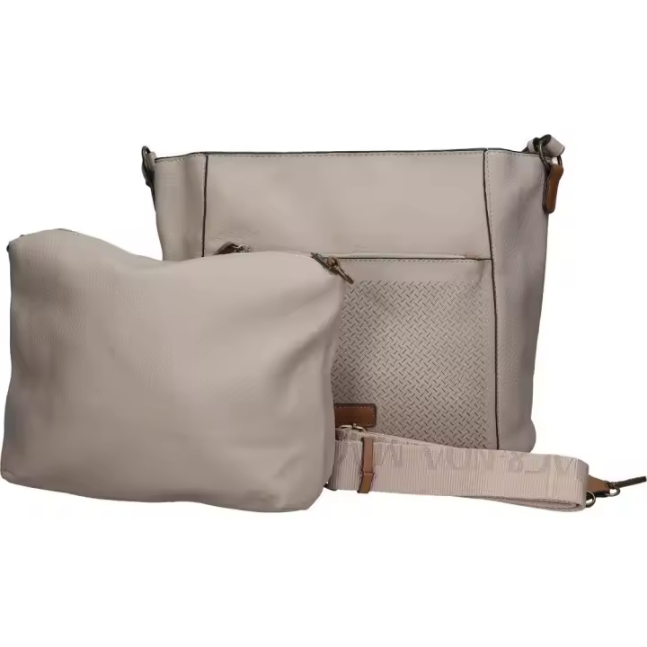 SARA BAGS | Set de Bolsos Sara Bags para Mujer – Bolsos en Color Taupe – Casual – Con Bandolera – Cierre de Cremallera – Varios Compartimentos – Bolso/Neceser Incluido – Versátil – Modelo SCXX2500440999 - 1