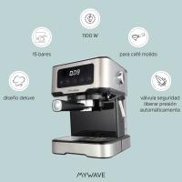 MyWave MWCAF-15D Cafetera Espresso 15 Bares Diseño DeLuxe 1100W - details 1