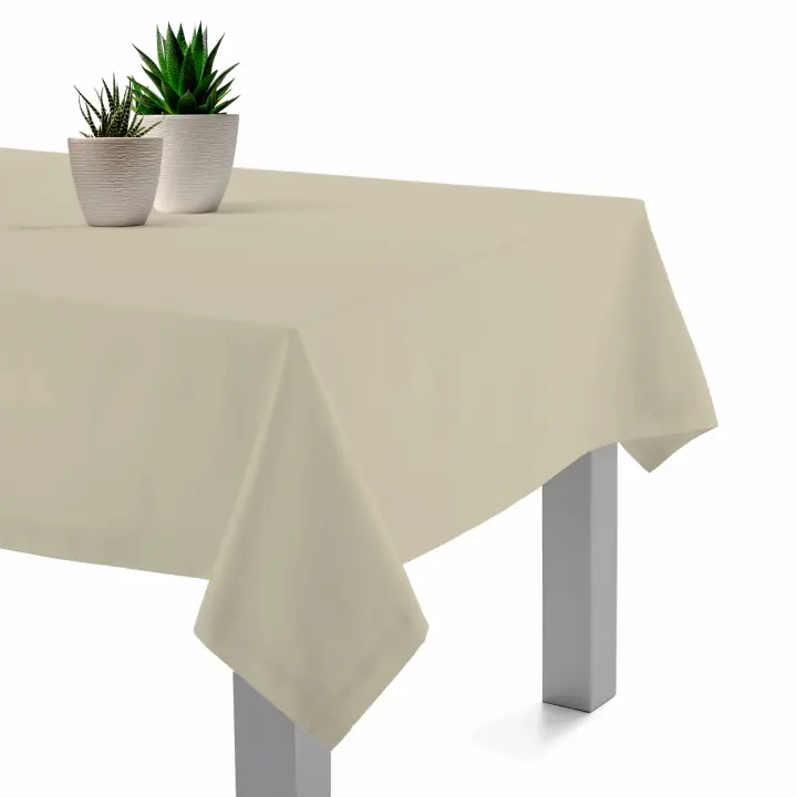 Mantel Resinado Antimanchas Net Beige 140x140, 140x200, 140x250, Impermeable, Fácil de limpiar, Comedor, Cocina PADUANA - 1