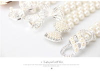 Cinturón decorativo de perlas para mujer - Estilo coreano con strass, ajustable para vestidos y looks dulces - details 16