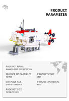 Modelo De Barco Submarino Profundo Oceánico WG3521 Bloques De Construcción Pequeños Juguetes Educativos Para Niños Regalo Para Niños - details 1