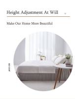 Enaguas De Cama Microfibra Blanco Negro Gris Ruffles Fácil De Limpiar Antiarrugas Para Dormitorio Estilo Sencillo Y Elegante - details 4
