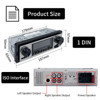Hippcron Radio De Coche 1 DIN Estéreo FM Bluetooth Reproductor De Música MP3 Con Entrada USB/SD Y Auxiliar Para Teléfono Móvil - details 5