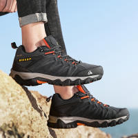 Zapatos De Senderismo De Cuero HIKEUP De Alta Calidad Duraderos Para Hombres Deportes Al Aire Libre Trekkng Subida Escalada Caza Zapatillas Negros Grises Caqui Tallas 40-45 - details 14