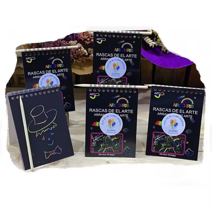 cuaderno mágico personalizado para cumpleaños comuniones 10/15 UNIDADES para pintar y dibujar detalles para niñas niños regalos para entretenimiento bodas cumpleaños comuniones bautizos cuadernos para dibujar - 1