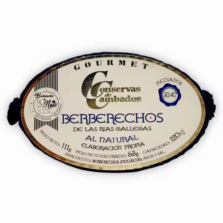 Berberechos de las rías gallegas Cambados Gourmet lata 30/40 piezas - 1