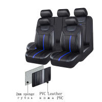 Cubiertas De Asiento Universal De Cuero PU Y Telas De Malla Para Coche Accesorios Unisex Ajuste Para La Mayoría De Los Vehículos SUV Van Camión Asiento Almohadilla - details 3