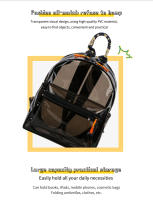 Mochila Transparente Duradera Para Mujer TINYAT Impermeable Pequeña Capacidad Color Sólido Para Viajes Música Conciertos - details 2