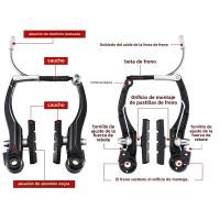 Kit De 6 Piezas De Frenos De Montaña V Ajustables Y Desmontables Para Bicicleta Deportiva Al Aire Libre Componente De Repuesto - details 4