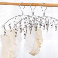 Rack De Secado De Ropa Con 32 Clip / 8 Clips Para Calcetines Y Ropa Interior Plegable Y Extensible Material PP - details 6