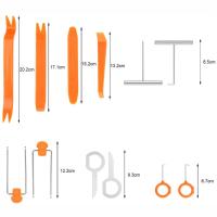 BARAC Kit de 12 herramientas para desmontar el salpicadero radio coche panel frontal, Juego de 12 piezas unidades montaje automovil, Panel de embellecedor automático, Clip y palancas para Audio estereo vehiculo - details 1