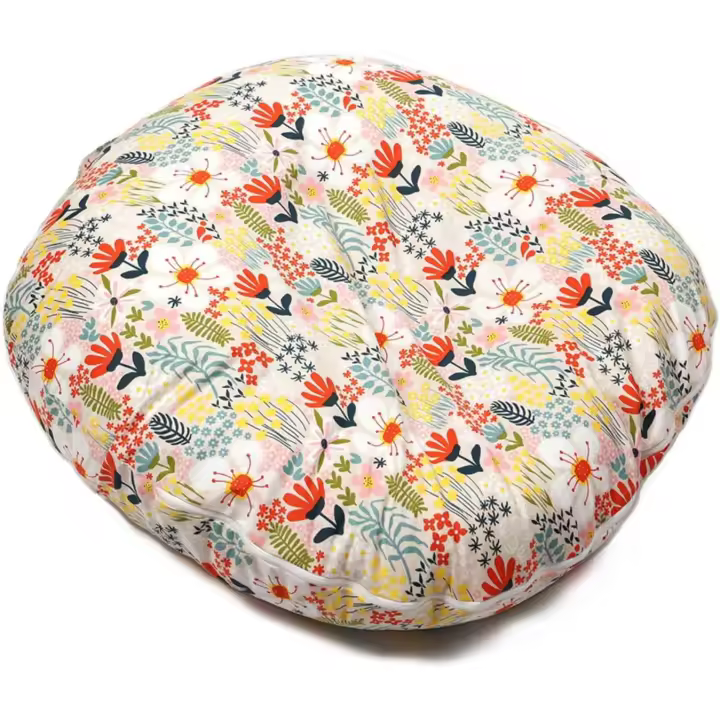 Almohada para dormir con funda de algodón, bonita almohadilla multiusos para silla, cojín de suelo, tapete de juego para baby shower (animal azul) - 1