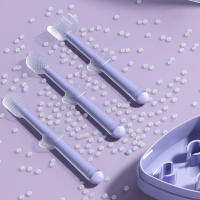 Set De 3 Cepillos Para Mascotas Silicón Azul Y Morado Para Perros Y Gatos Cuidado De Los Dientes Elimina El Aliento Malo Y La Tartaricia Suministros Para Mascotas - details 4