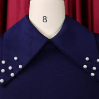 Vestido Elegante Para Oficina Para Mujer Profesional Con Cuello En V Y Diamantes Ajustado Silueta De Saco Midi Formal Vestido De Trabajo - details 21