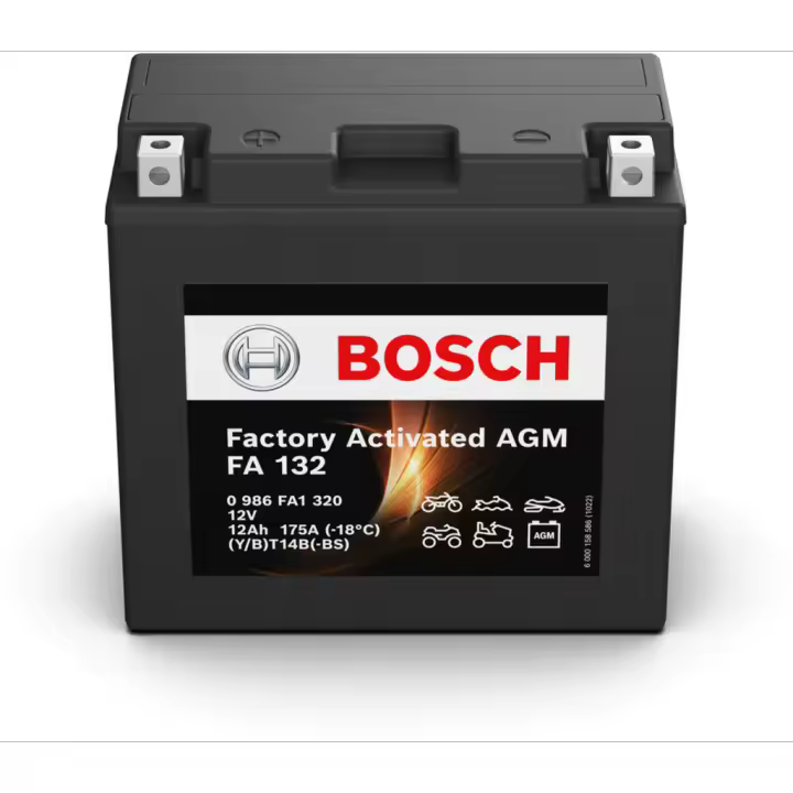 Batería de moto Bosch FA132 - AGM. Tecnología AGM. 12V - 12Ah/175A (EN) - 1