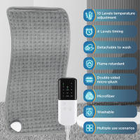 Manta eléctrica nueva con control de temperatura de 10 velocidades, manta calefactora eléctrica enchufable para el hogar, almohadilla térmica para fisioterapia - details 1