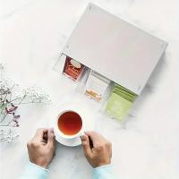 Organizador De Escritorio Transparente Caja De Almacenamiento Plegable Para Maquillaje Té Bolsas De Café Y Suministros De Oficina - details 5