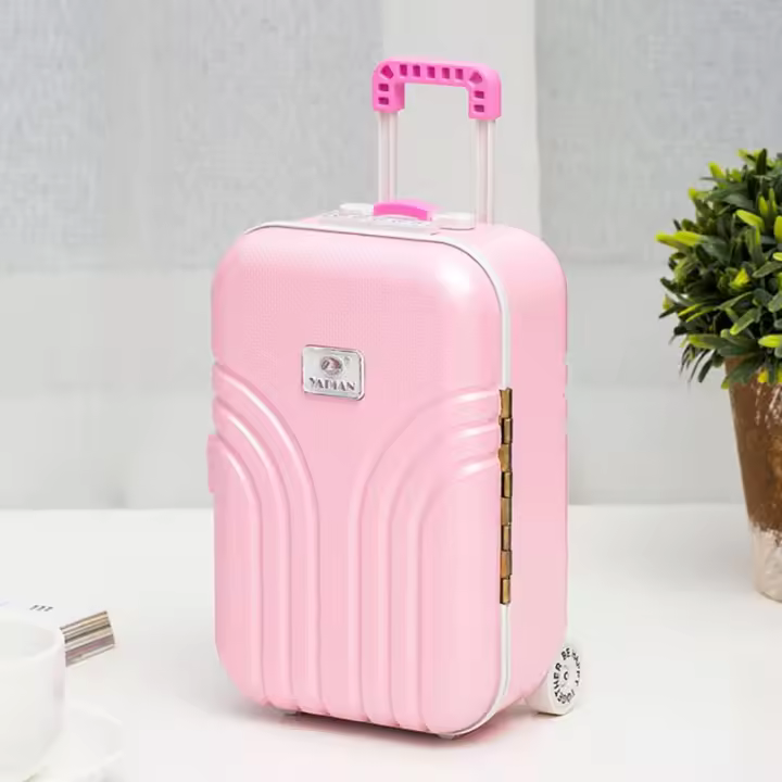 Joyero portátil de viaje con música para mujeres y niñas con rejilla para guardar maquillaje, pequeño joyero Sup - 1