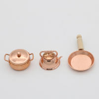 Miniatura De Sartén De Bronce Para Muñecas De 1:12 Con Kit De Cocina Incluido Para Decoración De Casas De Muñecas - details 2