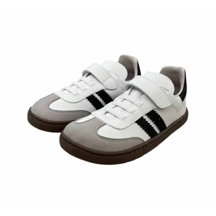 Deportivas Samba Respetuosa Niños con Velcro blancas y negras Coqueflex - 1