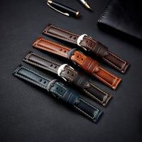 Correa De Reloj De Cuero Genuino De Alta Calidad Para Hombres Y Mujeres Compatible Con Huawei Watch GT 4 46mm Tamaño 20mm 22mm 24mm Desmontaje Rápido - details 1