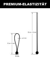 Cuerda elástica con Bolas, 100 piezas, Cuerdas elásticasde Lona de 6 pulgadasCortas, Bolas elásticascortas, resistentes - details 0