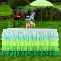 Falda De Mesa De Chiffon Para Fiesta De Cumpleaños Tutu De Encaje Decoración De Boda Impermeable Polyester/cotton Sin Nombre De Marca - details 8