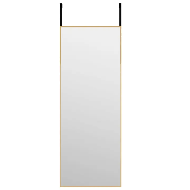 vidaXL Espejo de Puerta Cristal y Aluminio Pared Interior Colgante Color Dorado,  Negro, y mas - 1
