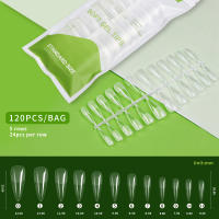 Set De Uñas Postizas De Acrílico Transparentes Fully 120pcs/bag Tamaño Mixto Para Ballet Y Ocasiones Especiales - details 14