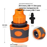 Sistema De Rociado De Jardín 10/20/30M Con Rosca De 1/4" Y Rojellón De Latón Para Invierno Balcones Estufa Invernadero Riego Y Enfriamiento - details 2