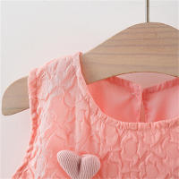 Vestido De Princesa Para Niñas Verano Con Corazones Polígonos De Colorido Patchwork Malla Sin Mangas Vestido De Kuwia Largo - details 4