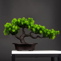 Planta De Pino Artificial De 27cm Bonsái Decoración De Mesa Para Hogar Y Habitaciones Arbol De Simulación De Landscape En Plástico Para Exposición Y Regalo - details 5