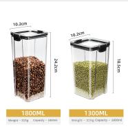 Jars De Almacenamiento Para Cocina Grandes Organizador De Granos Y Condimentos a Prueba De Humedad En Plástico Estilo Japonés - details 22