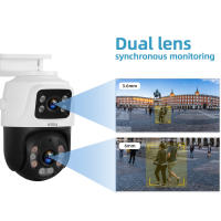 Cámara De Seguridad IP KERUI PTZ Dual Lens 6MP POE Exterior Video CCTV Observación Remota Compatible Con Onvif iCSEE Negra - details 2