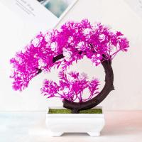 Arbolito De Bonsái Artificial En Maceta Simulación Planta Artificial Para Decoración De Escritorio Y Hogar Material Plástico - details 7