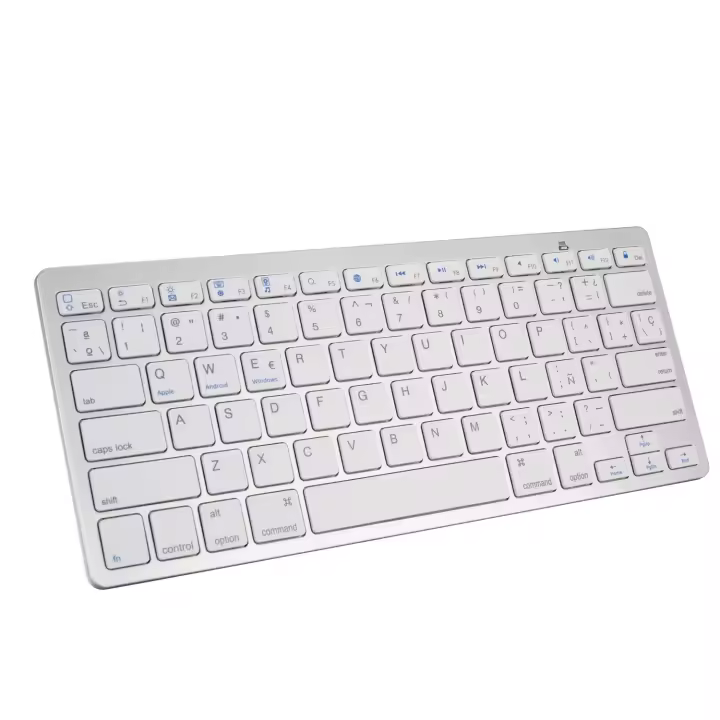 Teclado Bluetooth Español, Blanco o Negro con Conexión de 78 Teclas, Robusto y Silencioso - 1