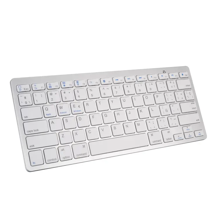 Teclado Bluetooth Español, Blanco o Negro con Conexión de 78 Teclas, Robusto y Silencioso - 1