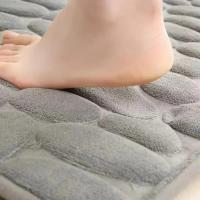 Alfombra De Pies Para Baño Y WC Antideslizante Absorbente De Agua U-Shaped Alfombrilla Impermeable De Poliéster 100% - details 6