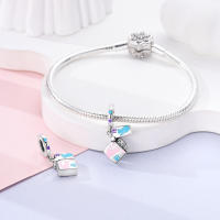 Colgante De Serie Trabajo Y Carrera En Color Plata Para Pulsera Pandora DIY Joyería Para Mujer Zirconia Metálica De Plata - details 68