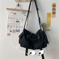 Bolso Bandolera Grande Capacidad De Almacenamiento Para Mujer Y Hombre Estilo Retro Japonés Azul Oscuro Con Diseño De Cruz - details 5