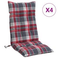 vidaXL Cojines para silla respaldo alto 4 uds tela Oxford cuadros Color Gris,  Beige,  Verde y mas Cojín Decorativo de Asiento Cojines de muebles de salon - details 0