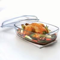 AMBITION Fuente de horno, Cacerola con Tapa, Fuente de Cristal para asar, Lasaña, con Mangos, Bandeja de Cocina de Vidrio, transparente Aptas para Nevera y Congelador (rectangular, 4,6 L) - details 0