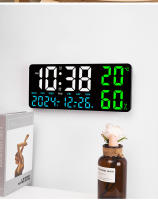Reloj De Pared Digital Con Luz Atmosfera Y Control Remoto Mostrador LED Grande Multifuncional Con Alarmas Y Display De Temperatura Y Humedad - details 11
