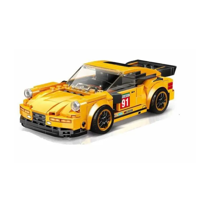 COCHE DEPORTIVO AMARILLO MONTAJE 236 PIEZAS DE PANRITOS - 1