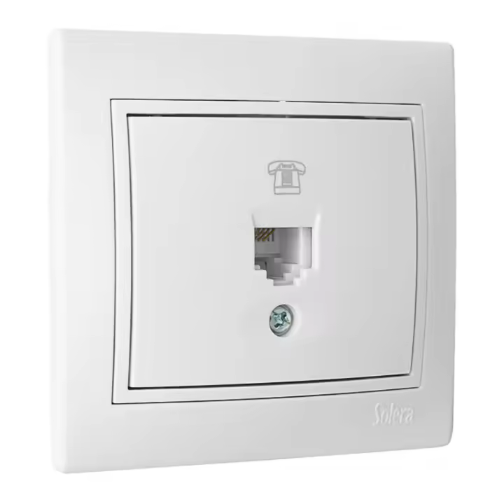 Toma Teléfono RJ11 Empotrar 83x81x10mm Serie Europa Solera - 1