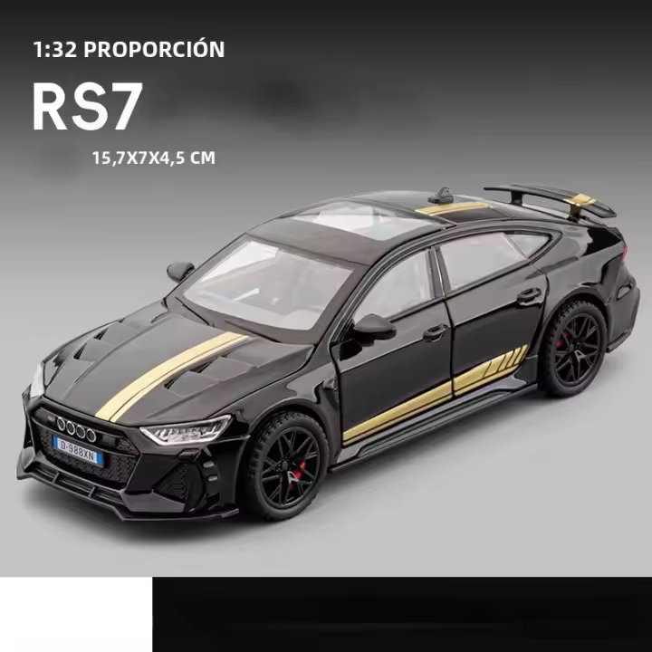 Coche Deportivo RS7 a Escala 1:32 Modelo De Aleación De Juguete Con Sonido Y Luz Para Colección Regalo Para Niños Y Novios - 1