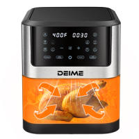 Freidora de Aire 6L / 8L Sin Aceite 1500W Horno de Gran Capacidad Freidoras de Aire Saludable con 10 programas Preajustes, Ventana de Cocción Visible, Cesta Antiadherente, Recetario Incluido - details 2
