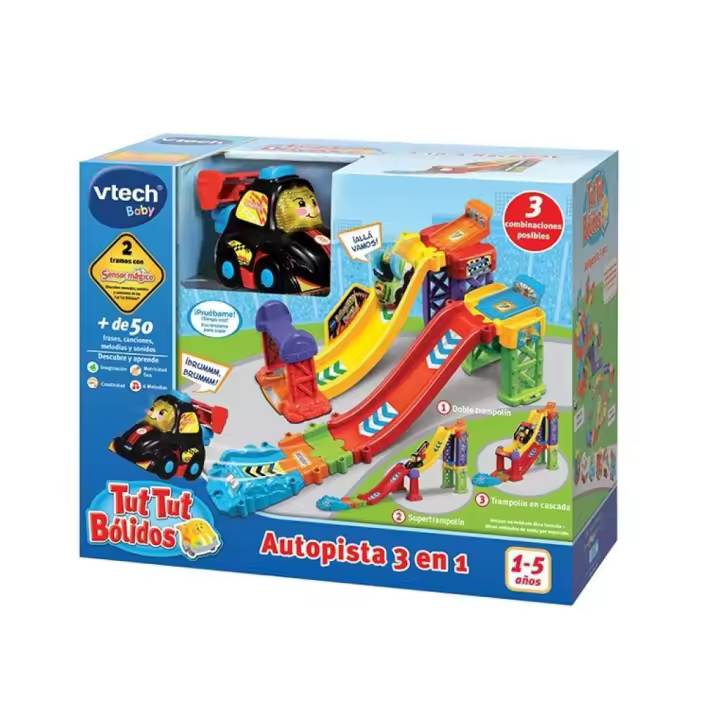 Tut Tut Bólidos Autopista 3 En 1 Vtech 527522 Garajes gasolineras parkings autopistas etc. - 1