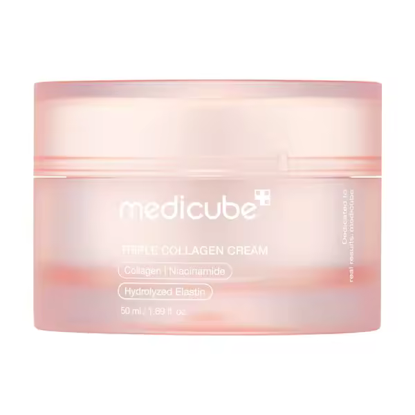 Crema Antiedad Medicube Triple Colágeno 50ml - Crema Hidratante Facial Reafirma, Ilumina y Rellena Arrugas Visiblemente con Efecto Profesional - 1
