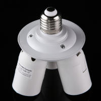 Adaptador Convertidor E27 Divisor 3/4 Para Bombillas Y Lámparas Soporte De Base Para Fotografía Material ABS - details 4